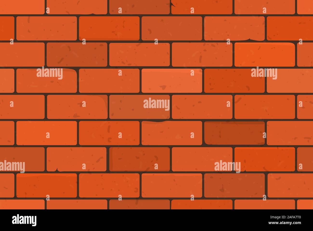 Brick seamless pattern background. Vector wall orange brick texture. Stock Vector