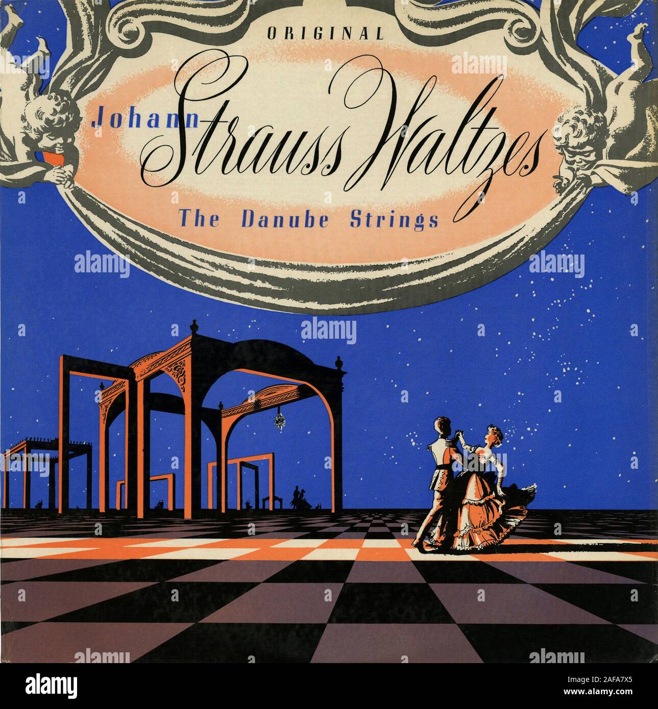 The Danube Strings - Johann Strauss Waltzes - Vintage vinyl album cover ...
