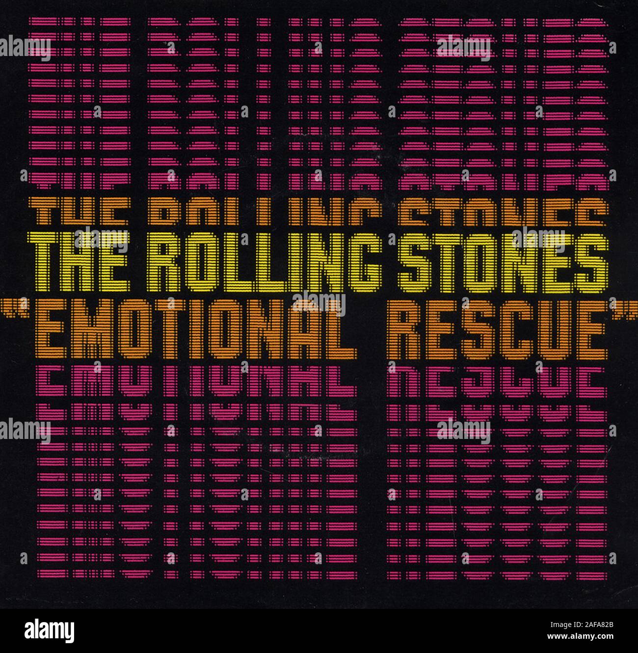 The Rolling Stones - Emotional Rescue - Vintage vinyl record cover Stock Photo