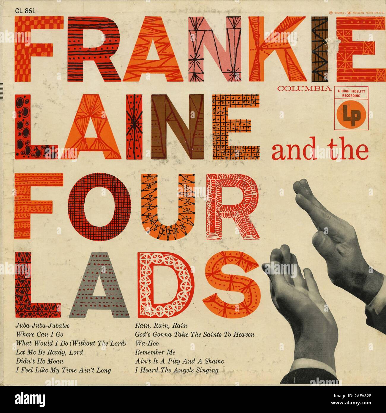 Frankie Laine and the Four Lads - - Vintage vinyl record cover Stock Photo