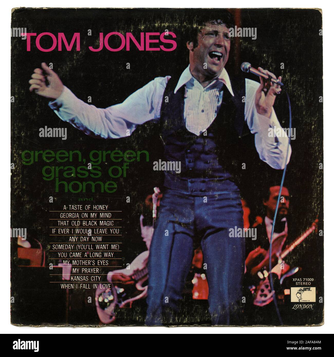 Green Grass Of Home - Green Tom Jones  - Vintage vinyl record cover Stock Photo