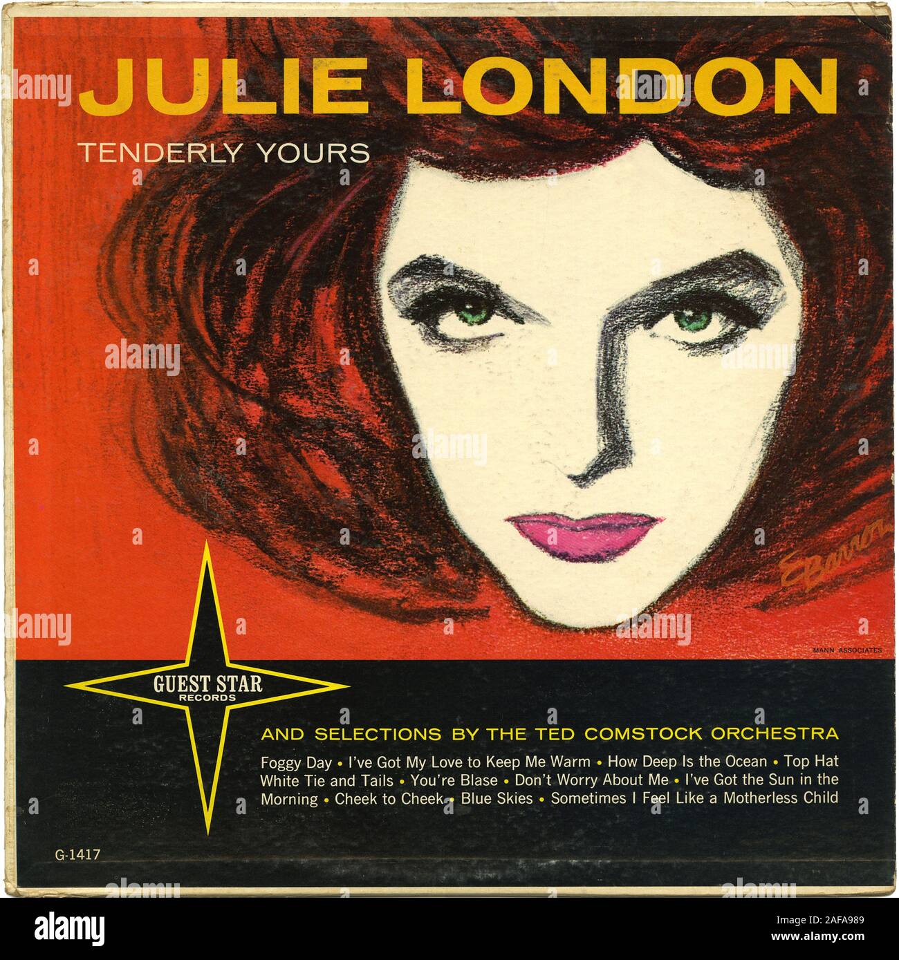 Tenderly Yours - Julie London - Vintage vinyl album cover Stock Photo