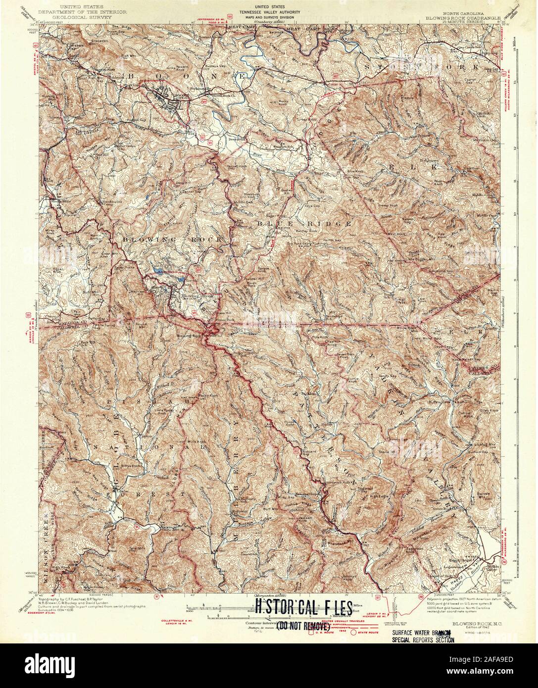 Blowing rock map hires stock photography and images Alamy