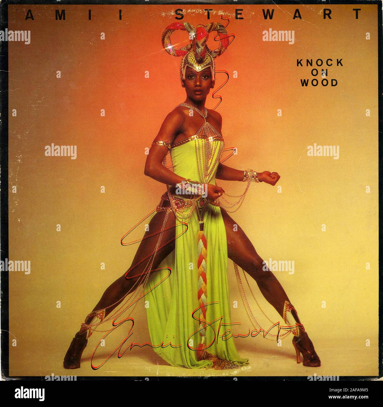 Knock On Wood - Amii Stewart - Vintage vinyl album cover Stock