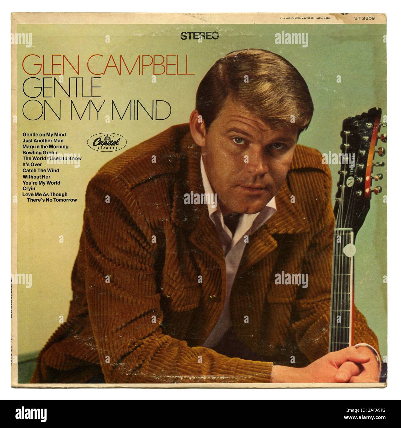 Gentle On My Mind -  - Vintage vinyl record cover Stock Photo