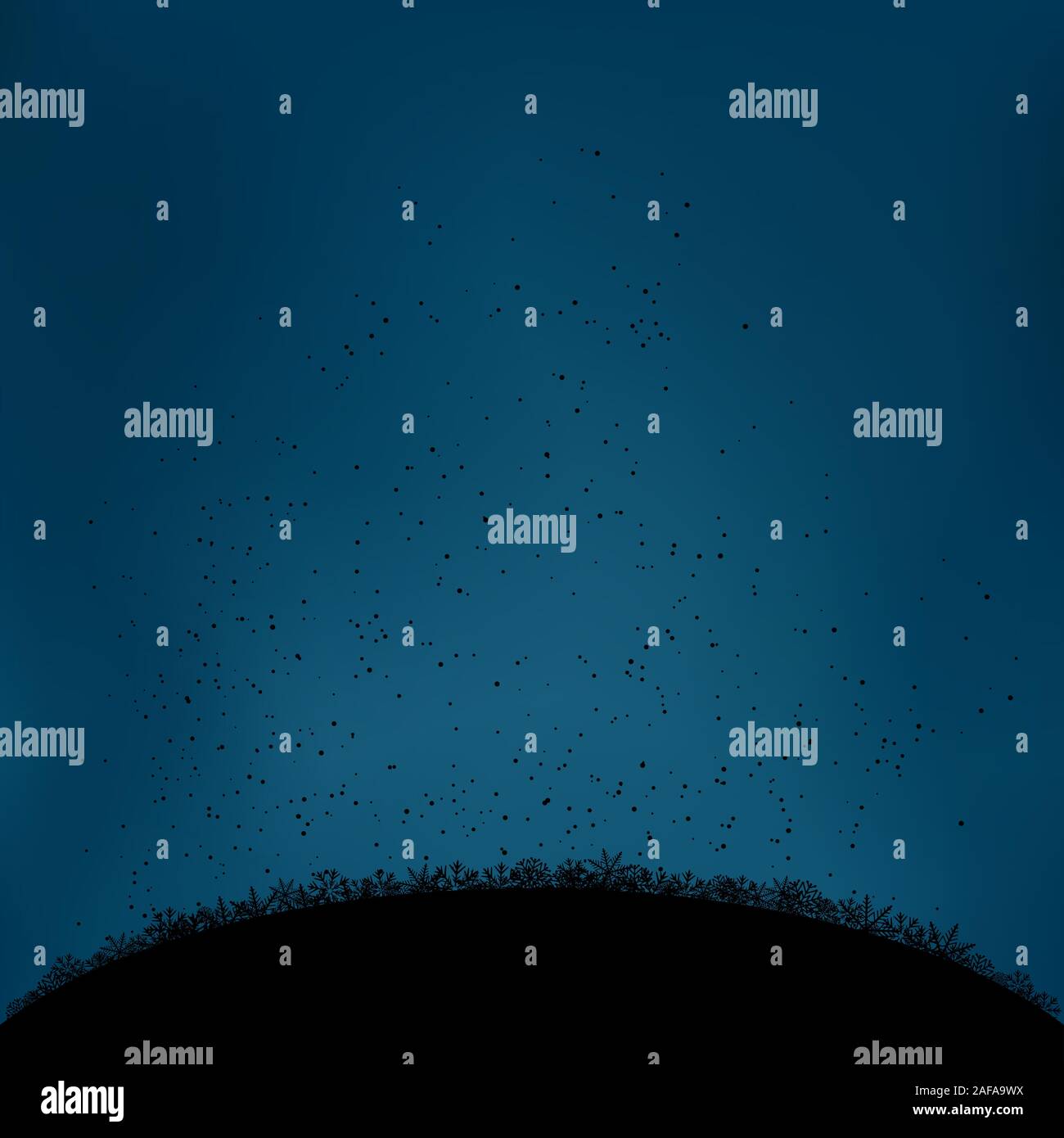 night snow sky and ground Stock Vector