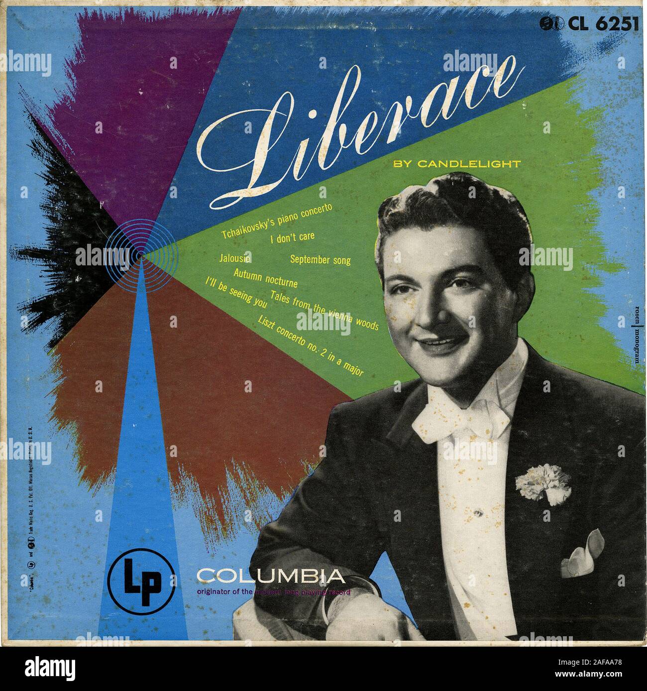 Liberace By Candlelight - Vintage vinyl album cover Stock Photo - Alamy