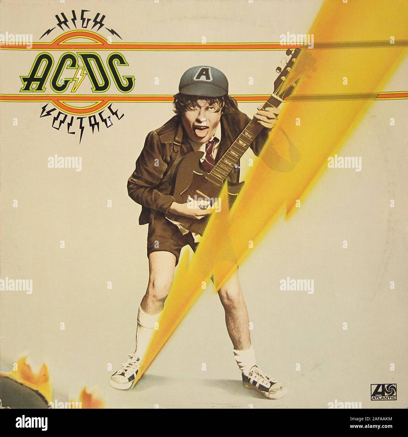 AC DC High Voltage - Vintage vinyl record cover Stock Photo - Alamy