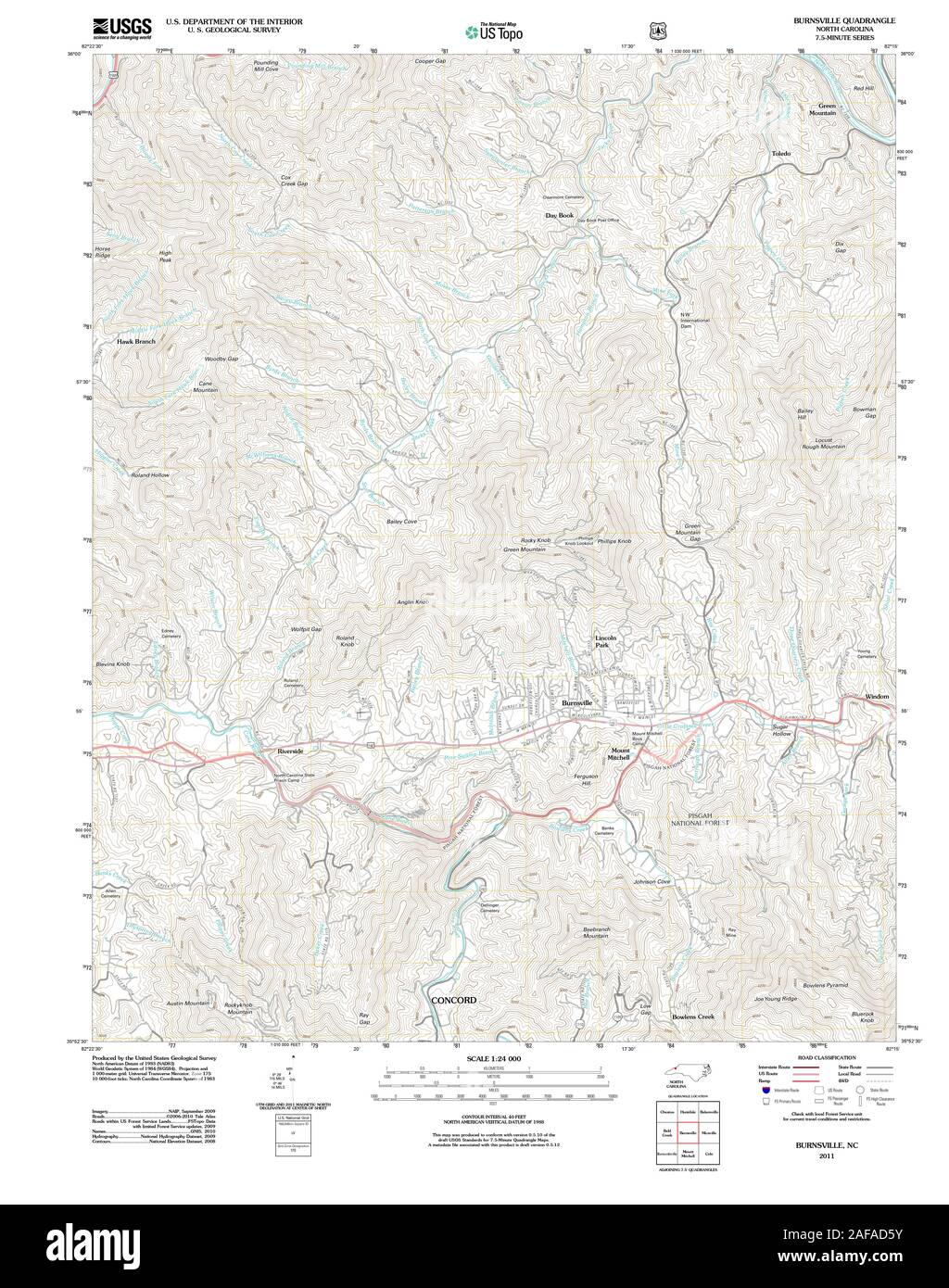 Burnsville north carolina map Cut Out Stock Images & Pictures Alamy