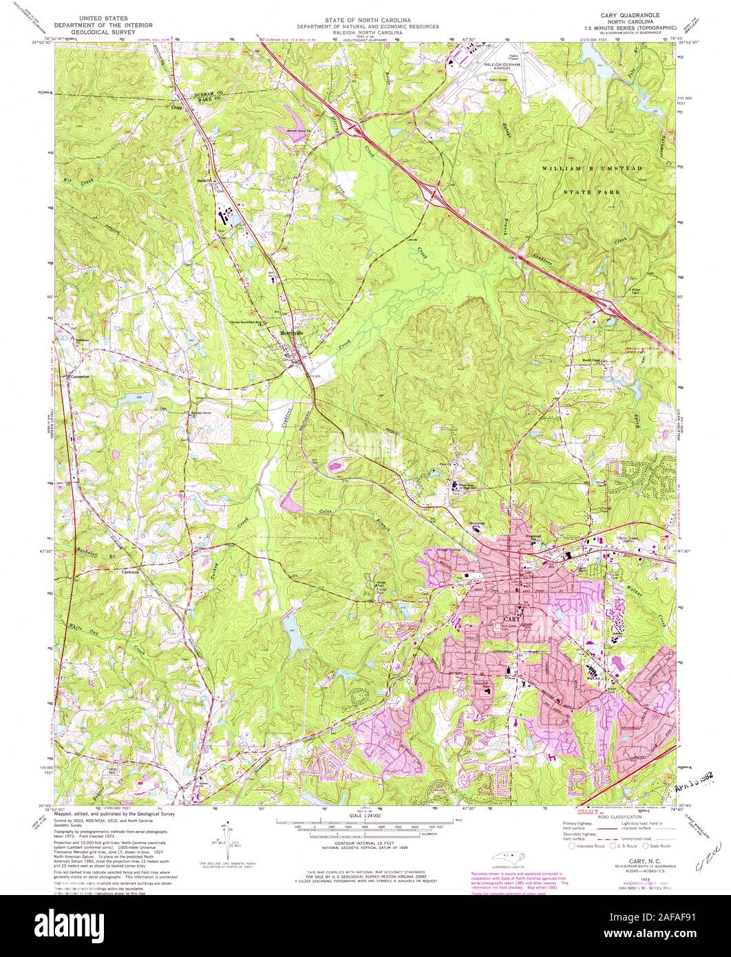 Cary, nc maps hires stock photography and images Alamy
