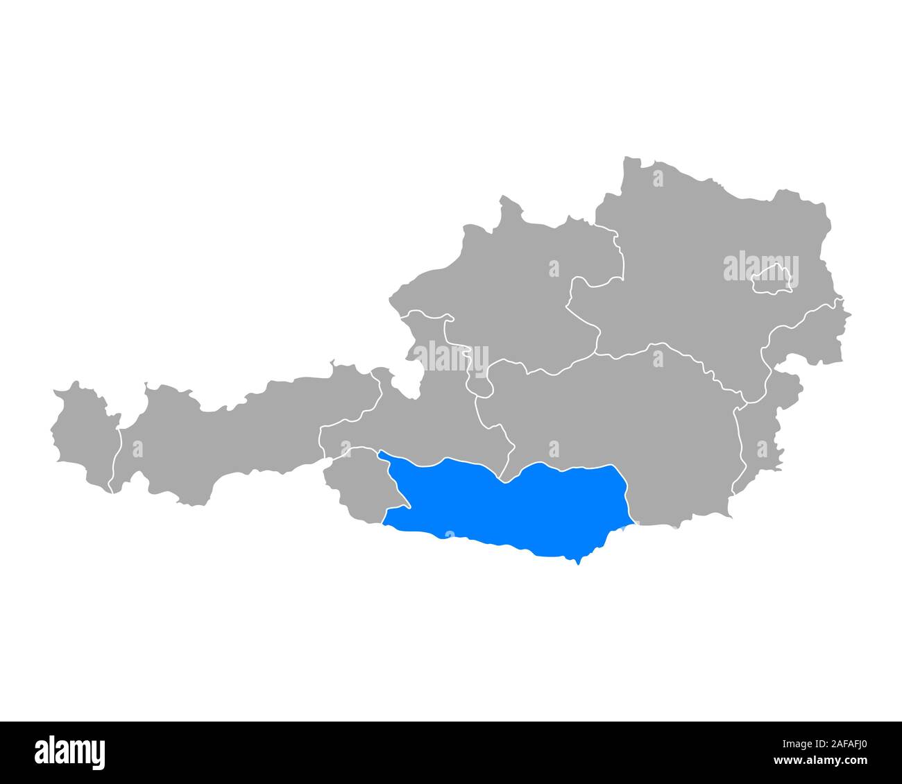 Map of Carinthia in Austria Stock Photo - Alamy