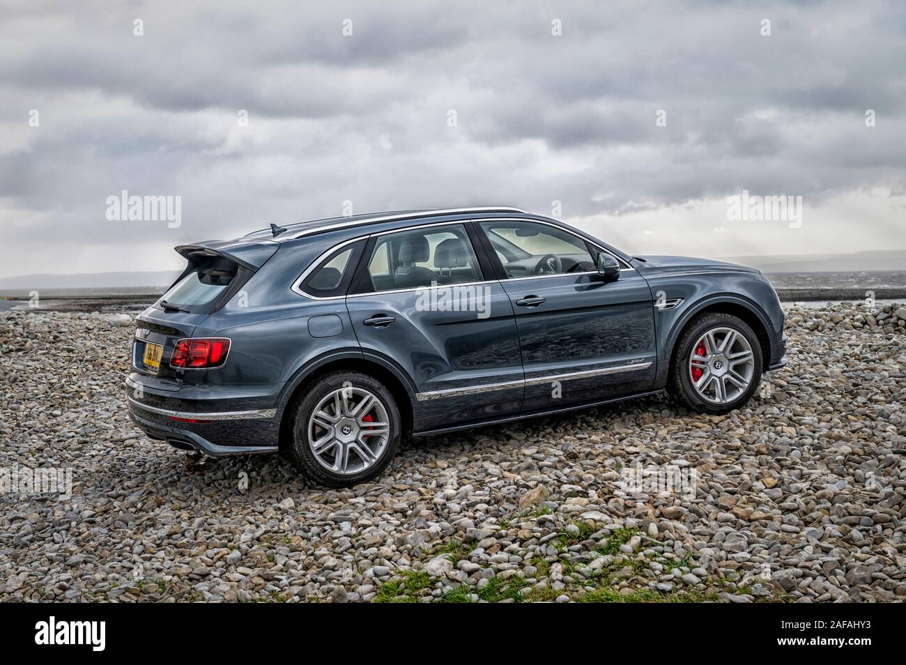 A Bentley Bentayga Speed, 4x4 SUV the worlds fastest SUV photographed on test in The Vale of Glamorgan. Stock Photo