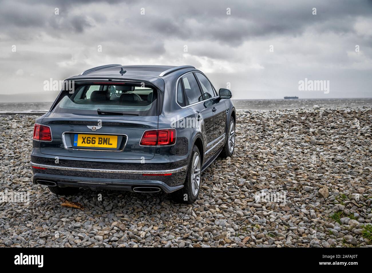 A Bentley Bentayga Speed, 4x4 SUV the worlds fastest SUV photographed on test in The Vale of Glamorgan. Stock Photo