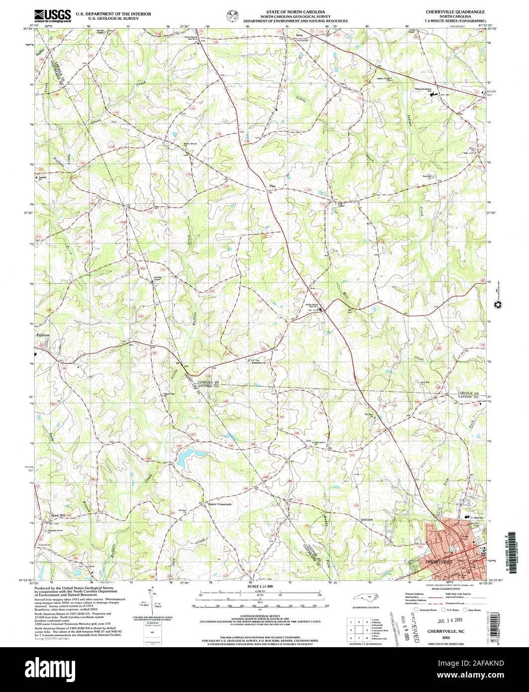 Map of cherryville Cut Out Stock Images & Pictures Alamy