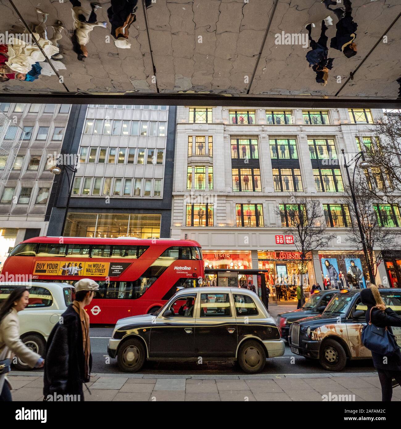 Oxford Street, a famous shopping area in London. Stock Photo