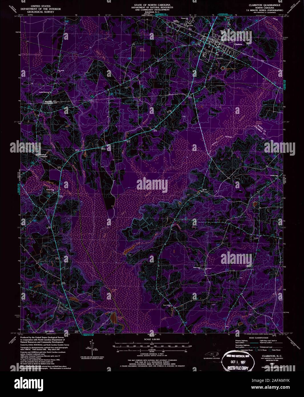 Map of clarkton hires stock photography and images Alamy