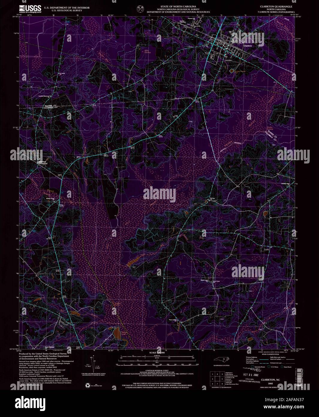 Map of clarkton hires stock photography and images Alamy