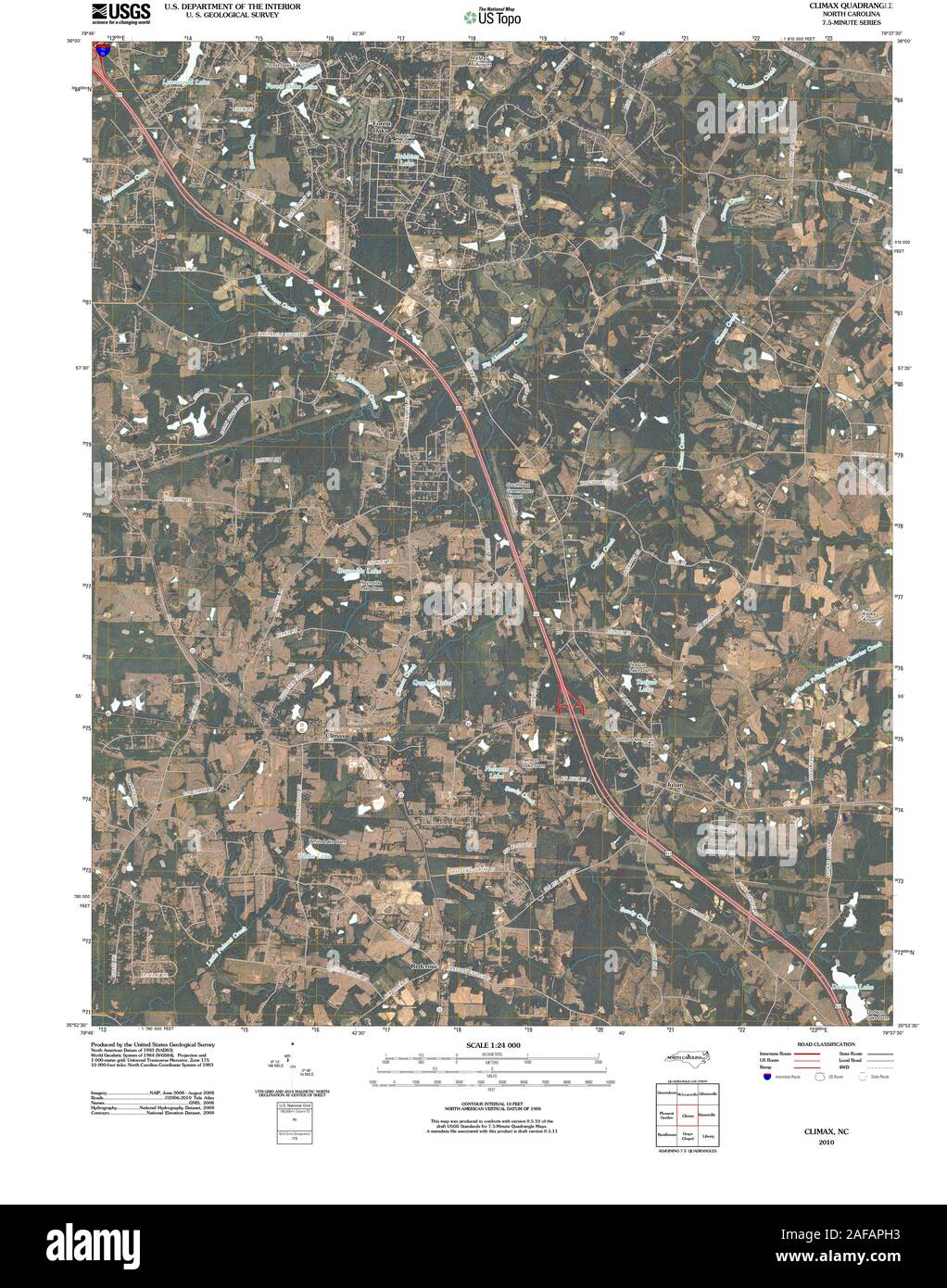 Map of climax hires stock photography and images Alamy