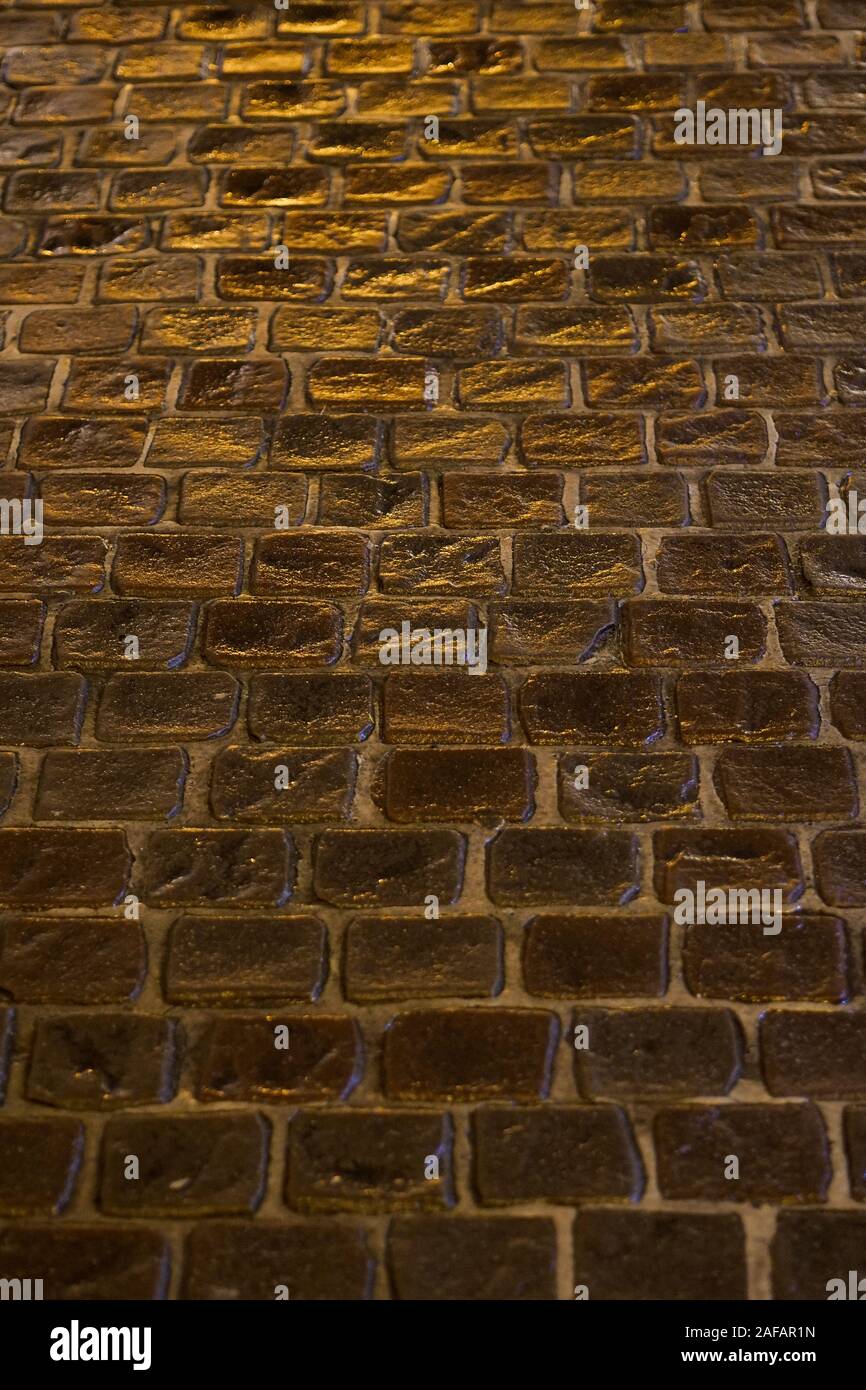 Night view in the streets of Saint-Jean de Luz, Pyrénées-Atlantiques, France Stock Photo