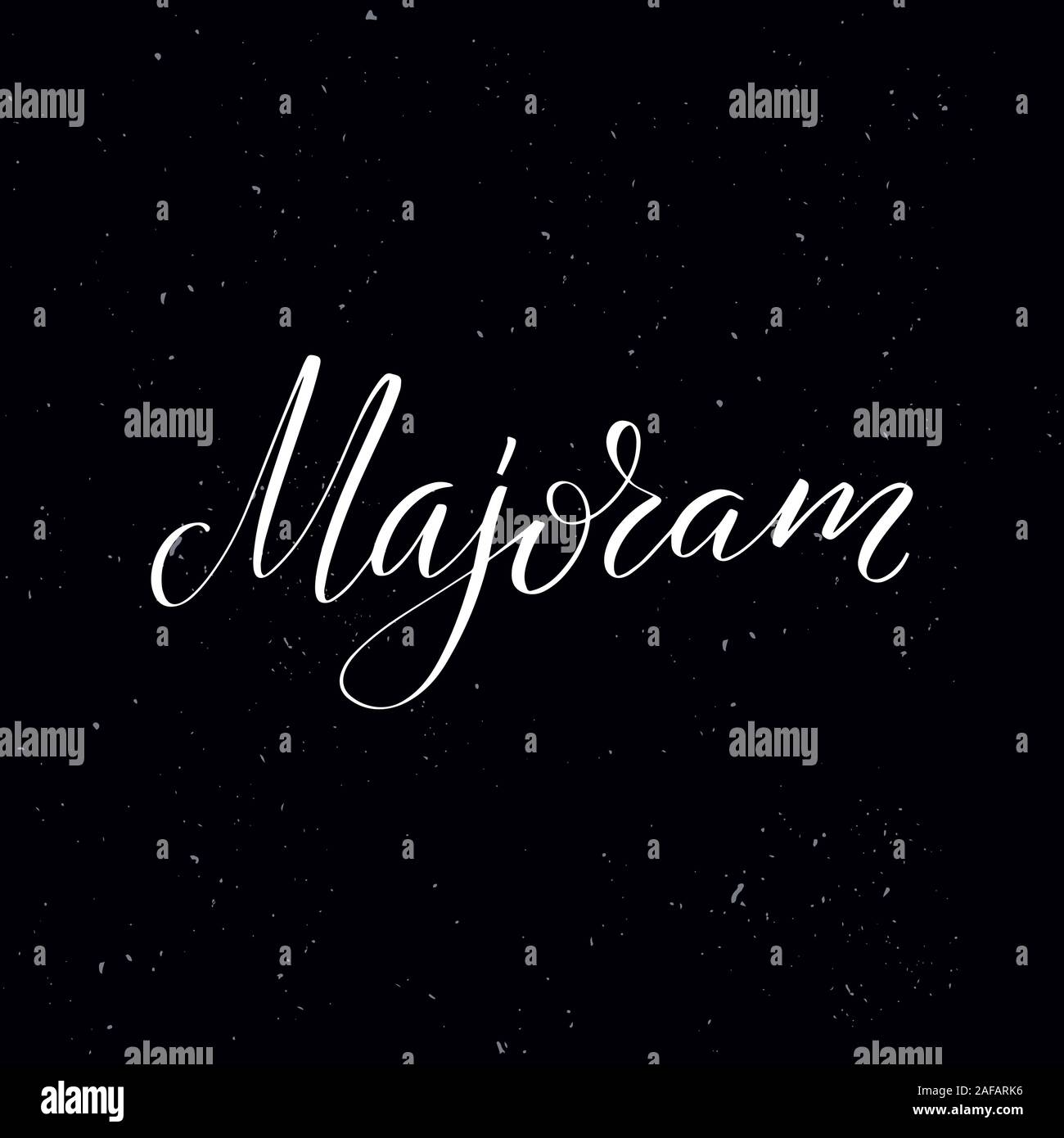 Handwritten calligraphy text, chalk on a blackboard Stock Vector