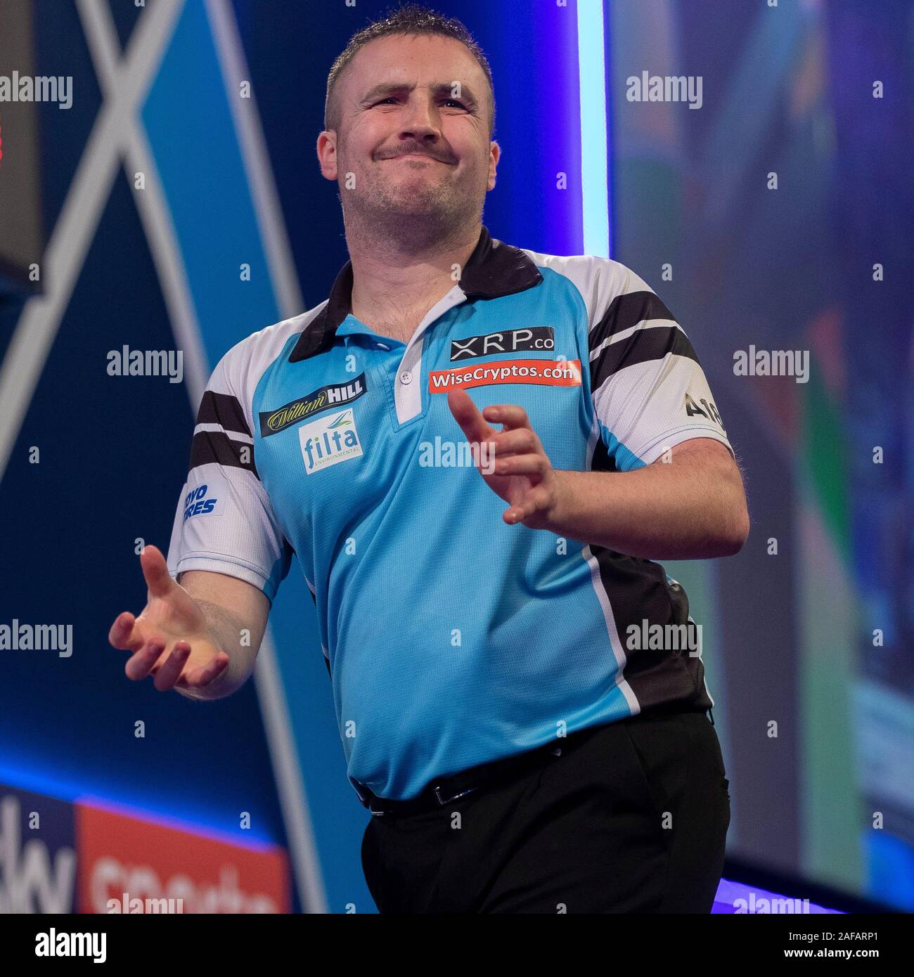 London, UK. 14th Dec, 2019. London, 14-12-2019, Darts player Matthew Edgar  dissapointed after losing the match during the William Hill, World  Championship Darts, PDC. Credit: Pro Shots/Alamy Live News Stock Photo -  Alamy
