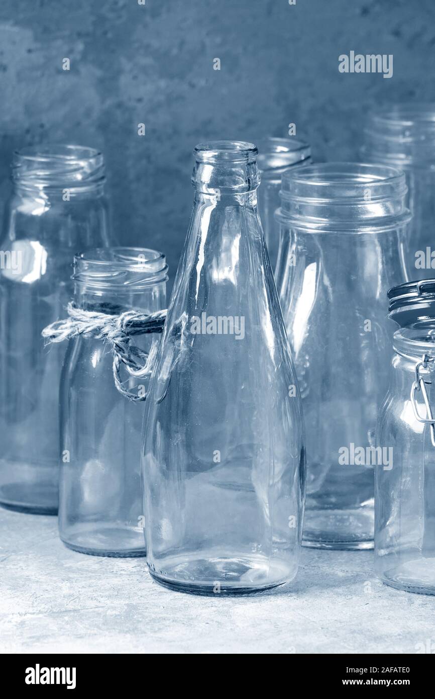 Empty glass bottles Stock Photo Alamy
