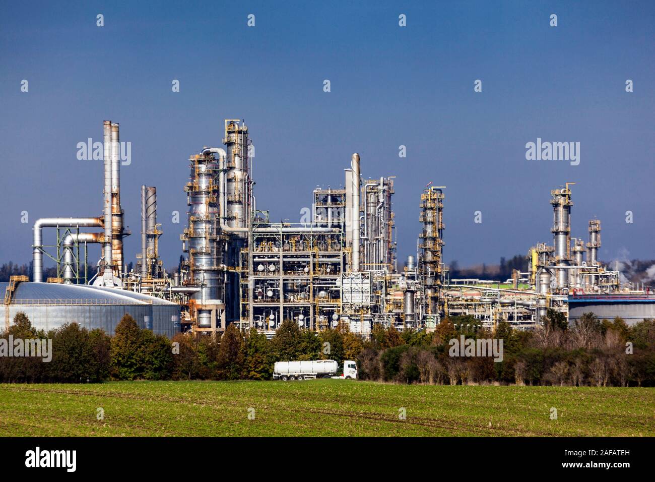 Total Raffinerie Mitteldeutschland GmbH in the Chemical Park Leuna Stock Photo