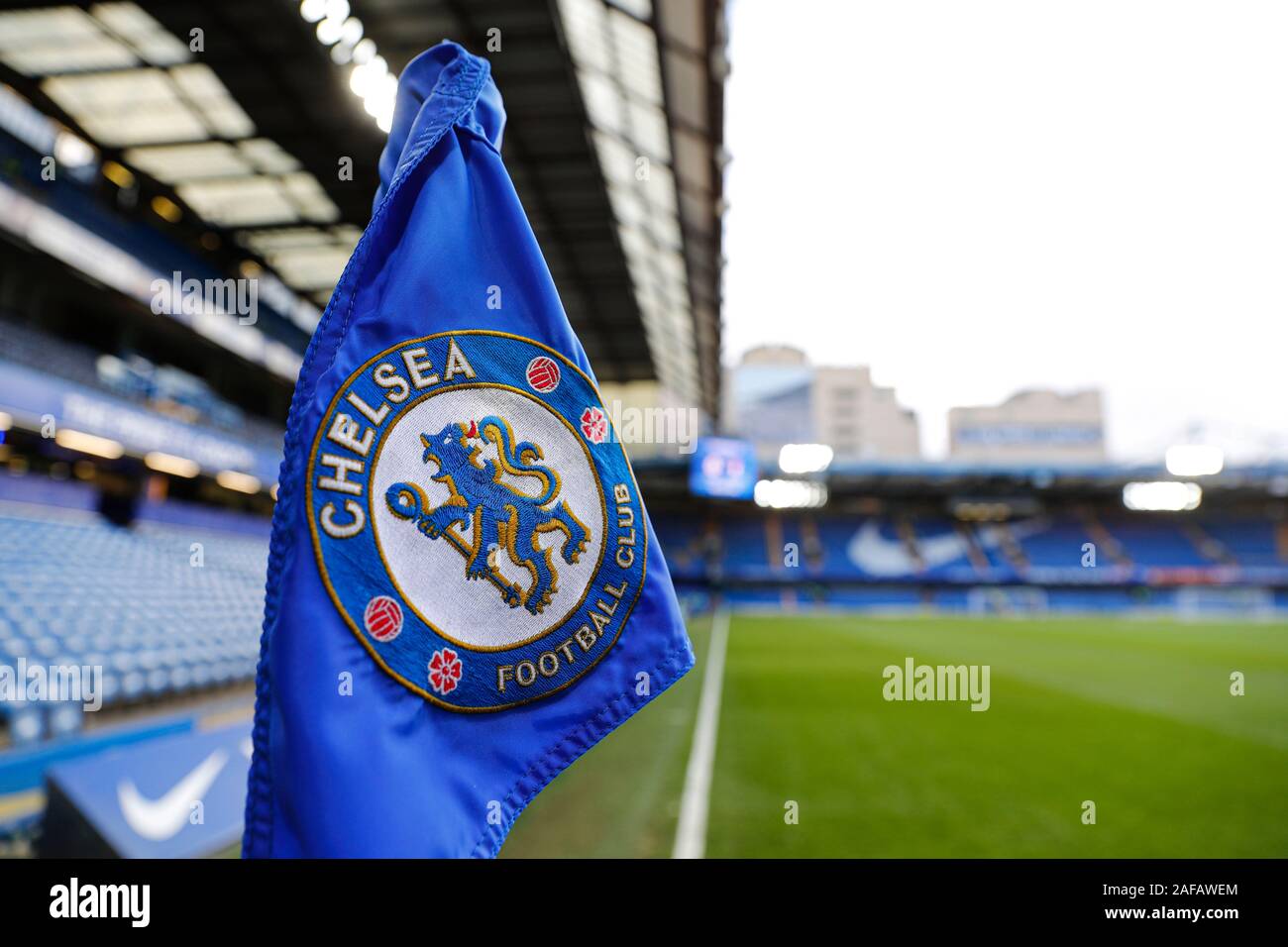 Chelsea football club flag hi-res stock photography and images - Alamy