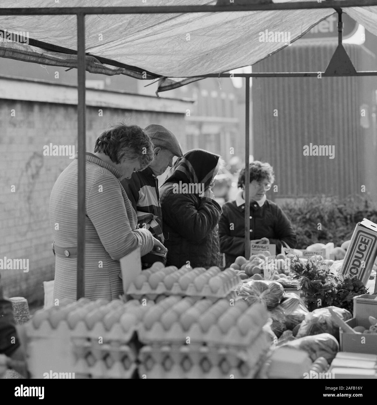 Market day at the mining town of featherstone Black and White Stock Photos & Images Alamy