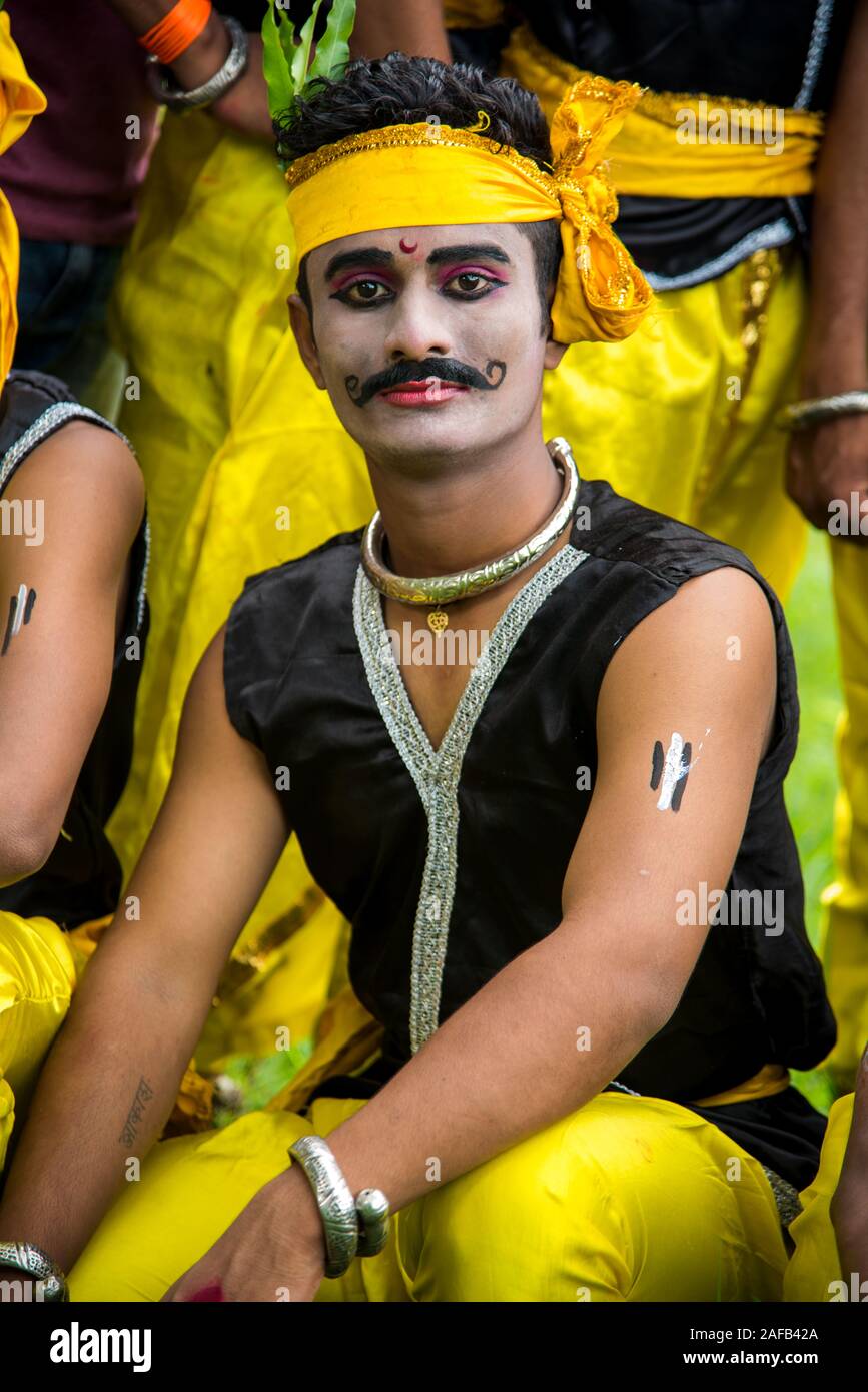 AMRAVATI, MAHARASHTRA, INDIA AUGUST 9 Group of Gondi tribes