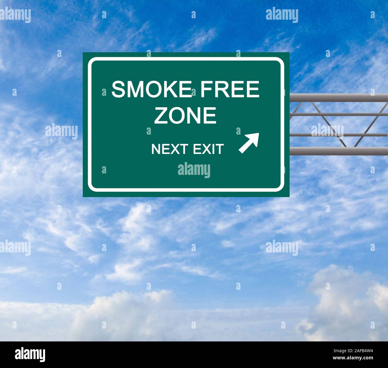 Road Sign to smoking free zone Stock Photo Alamy