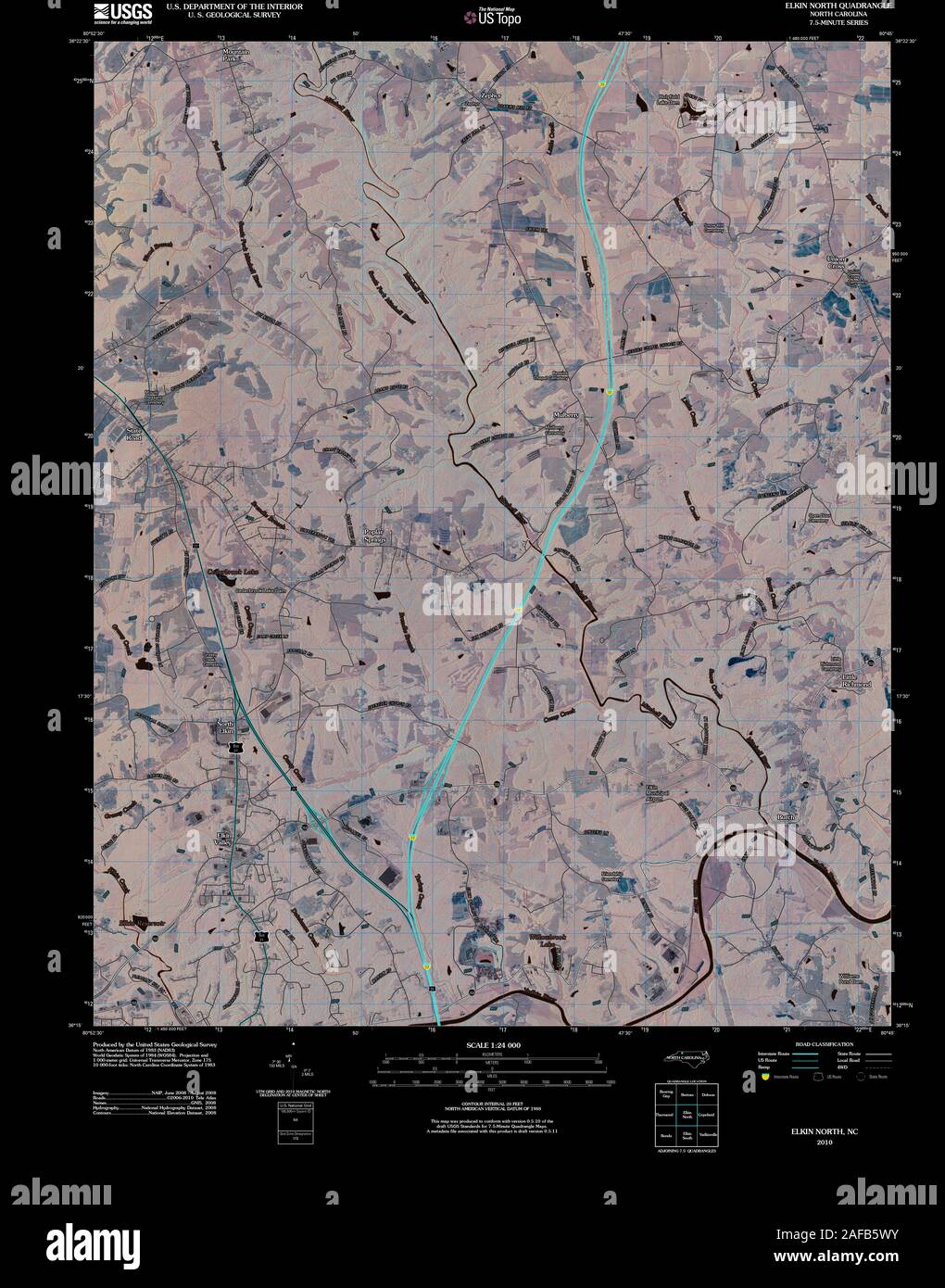 Map of elkin north carolina hires stock photography and images Alamy