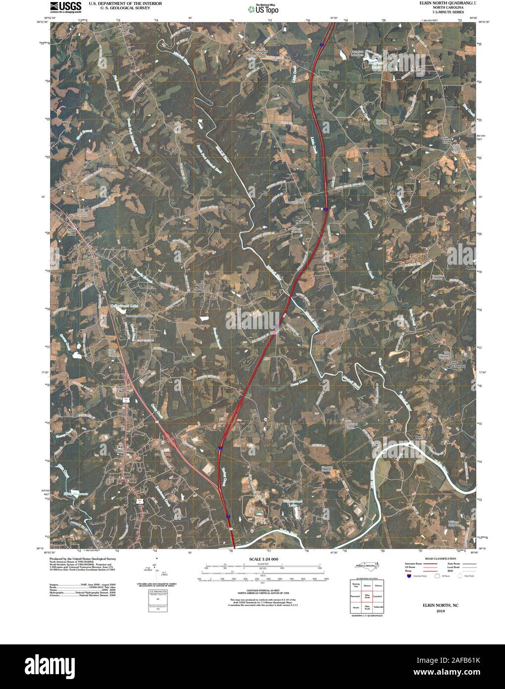 Map of elkin north carolina hires stock photography and images Alamy
