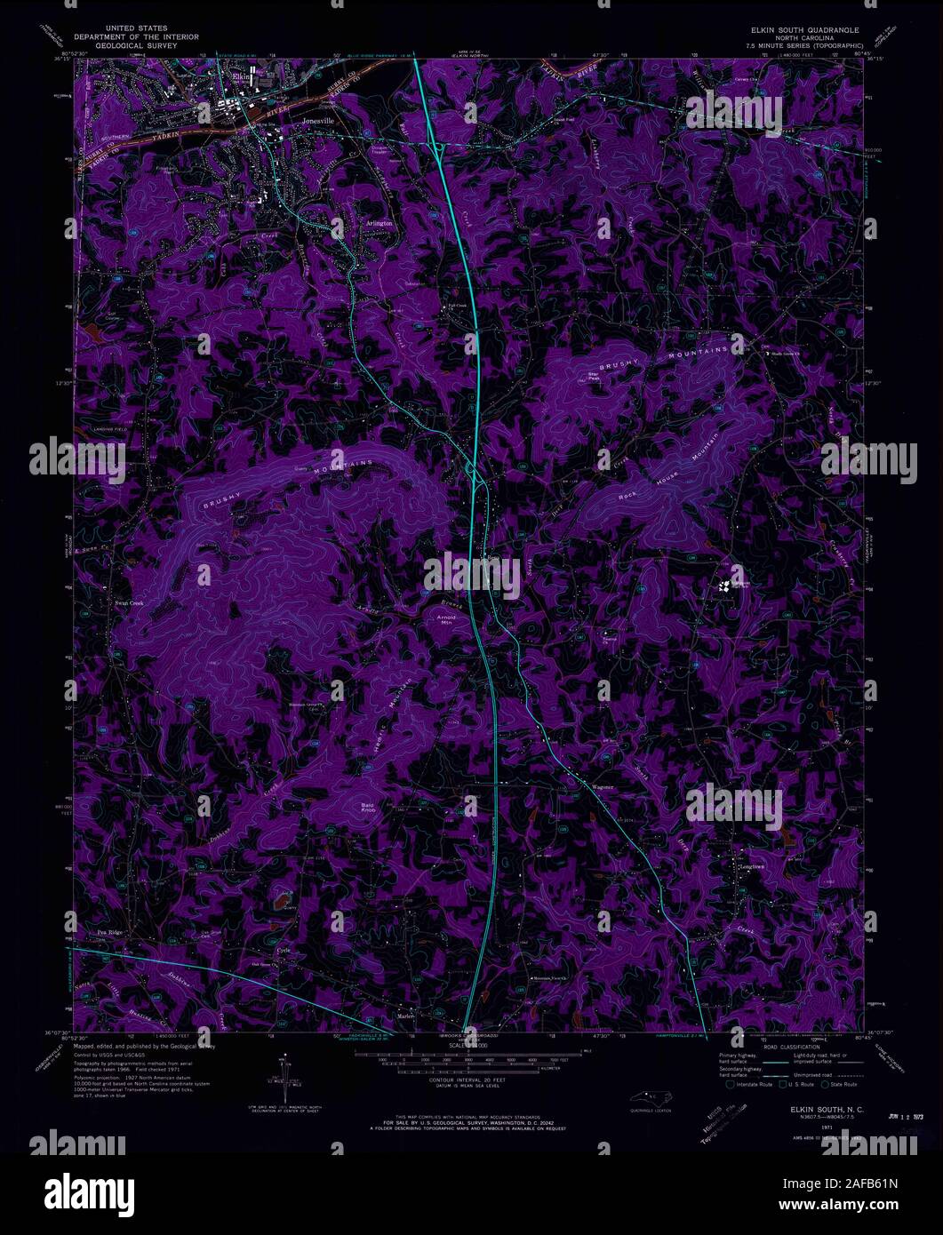 Map of elkin north carolina hires stock photography and images Alamy