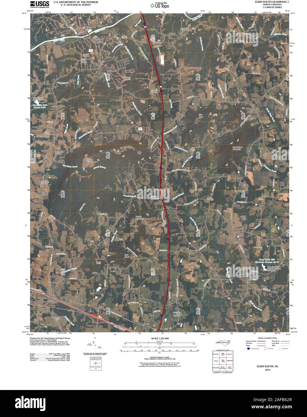 Map of elkin north carolina hires stock photography and images Alamy