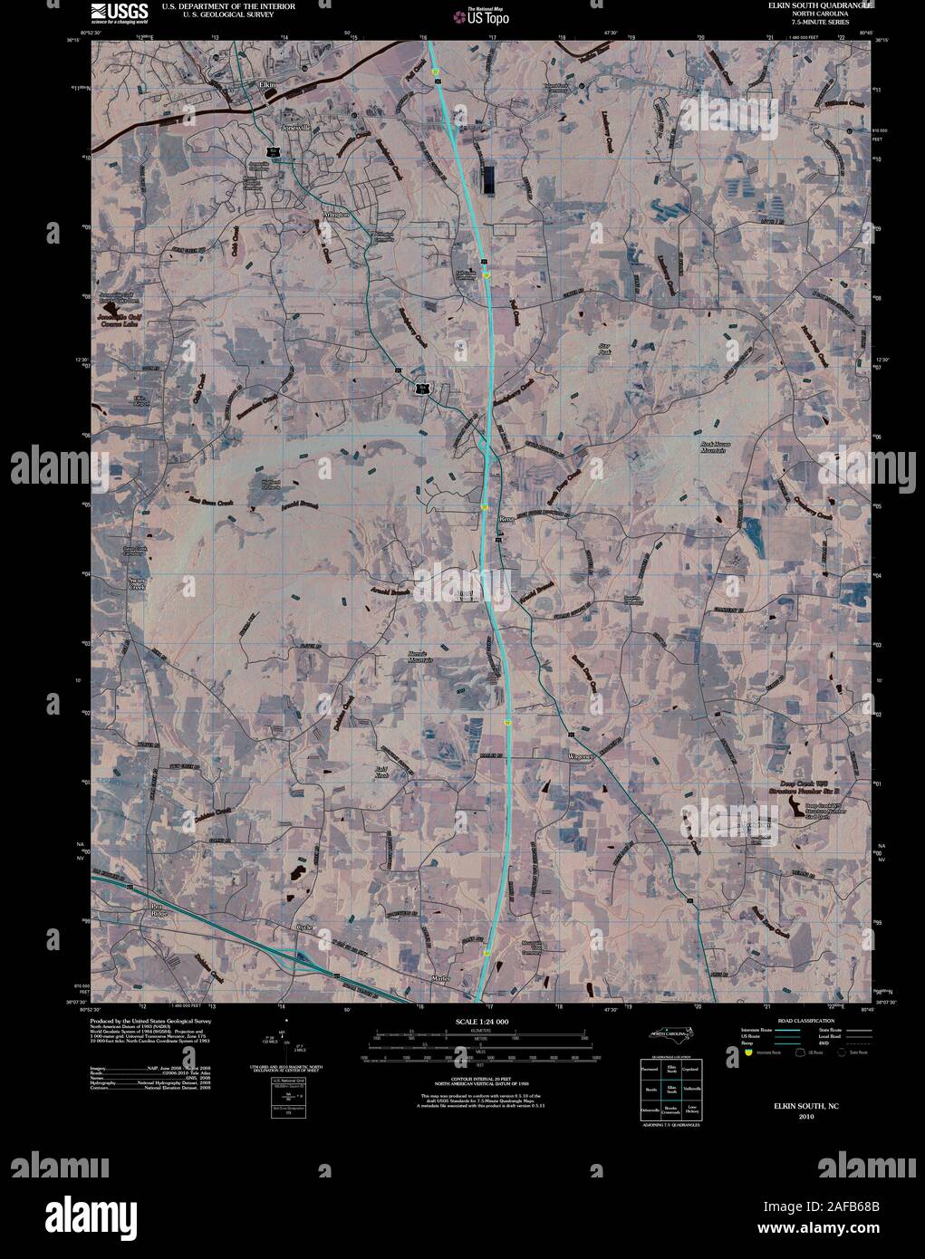 Map of elkin north carolina hires stock photography and images Alamy