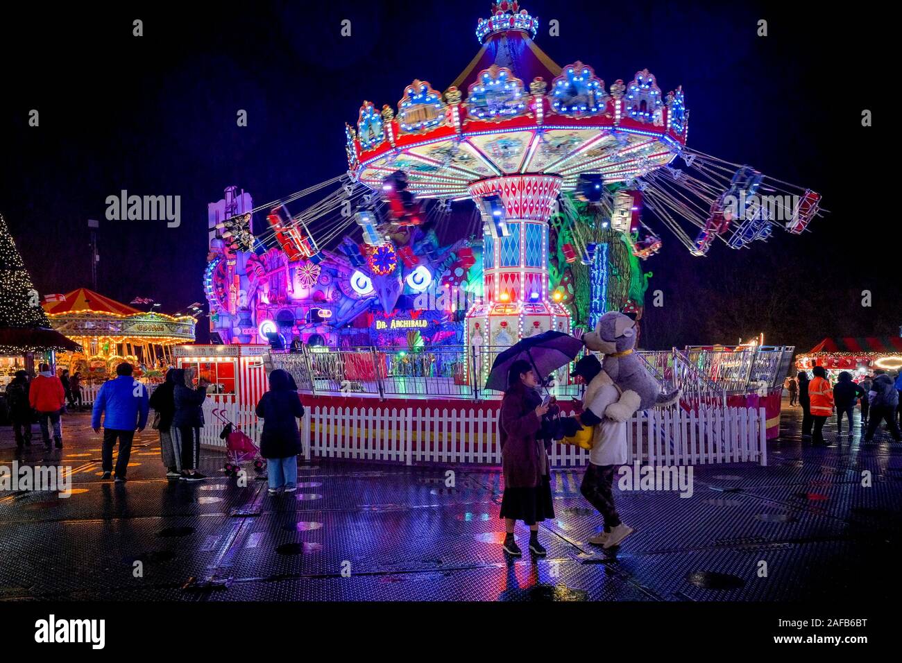 Hyde Park Winter Wonderland, Fun fair, London, England, UK Stock Photo