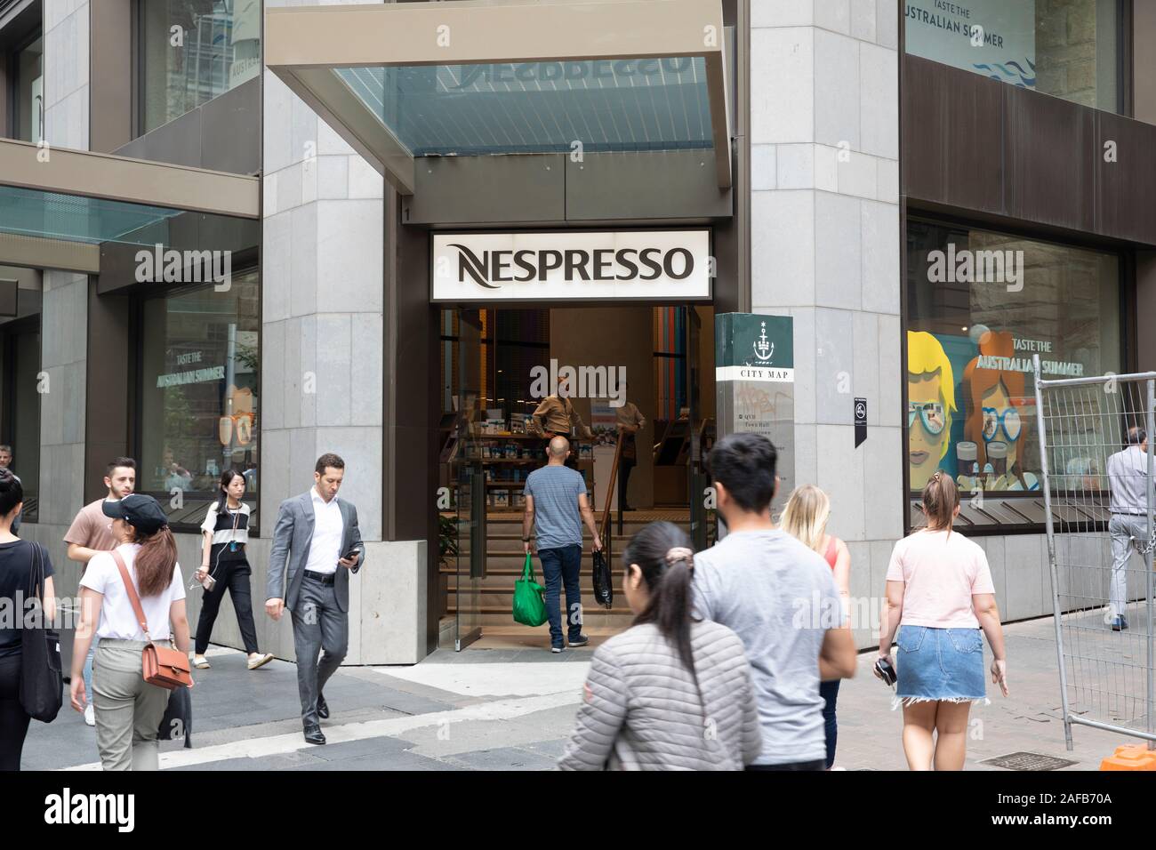 Nespresso coffee shop in Sydney george street,New South Wales,Australia  Stock Photo - Alamy
