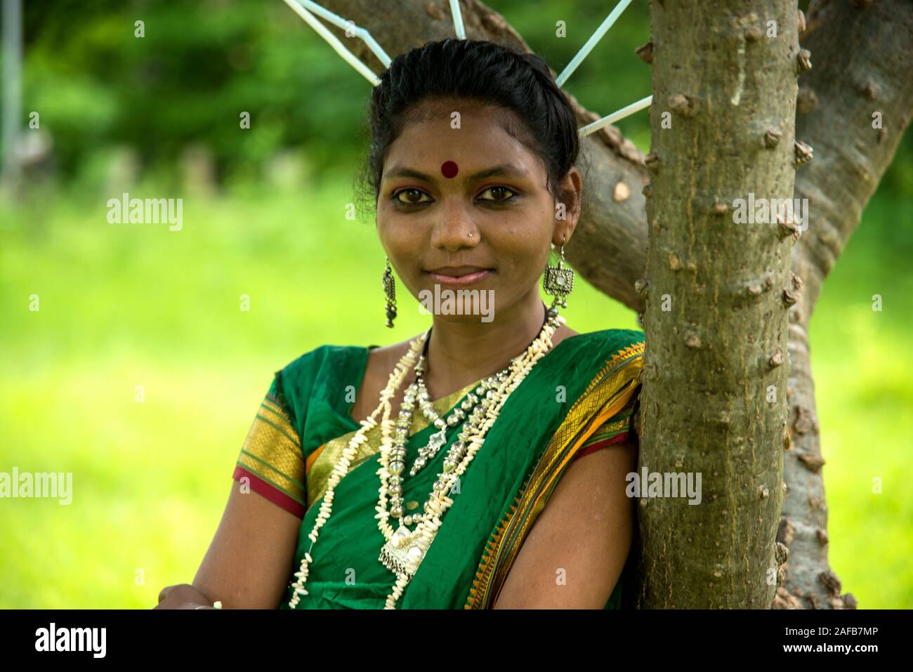 AMRAVATI, MAHARASHTRA, INDIA AUGUST 9 Group of Gondi tribes