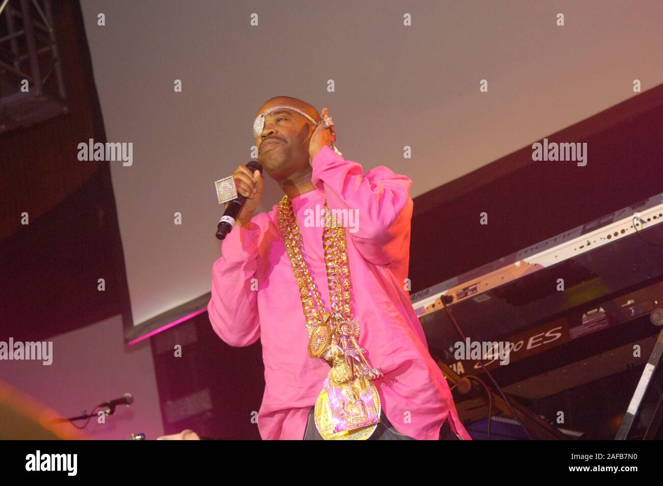 Rapper Slick Rick performs at Rain inside the Palms Casino