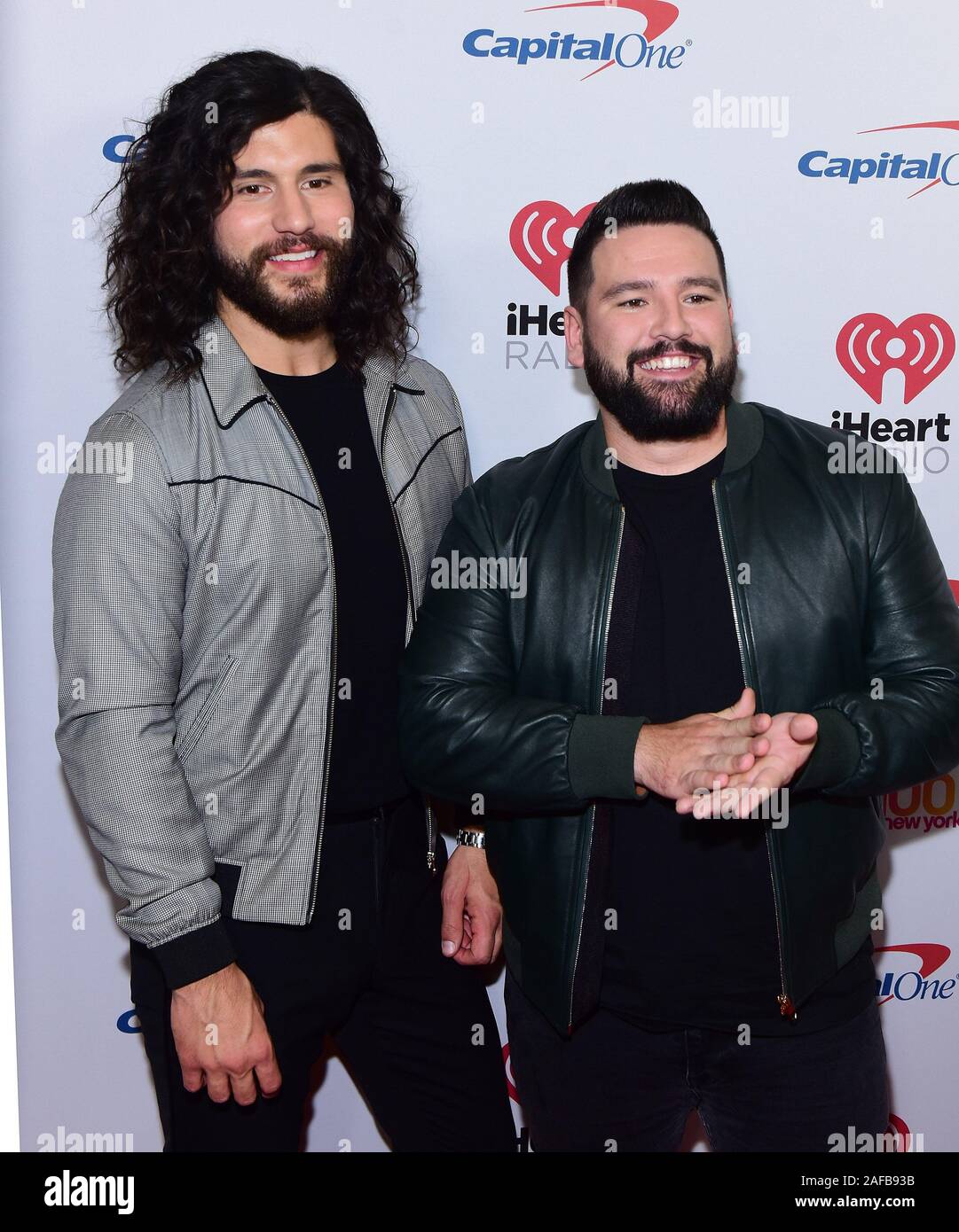 New York, USA. 13th Dec, 2019. NEW YORK, NEW YORK - DECEMBER 13: Dan   Shay - Dan Smyers; Shay Mooney arrive at iHeartRadio's Z100 Jingle Ball 2019 Presented By Capital One on December 13, 2019 in New York City. Photo: Jeremy Smith/imageSPACE Credit: Imagespace/Alamy Live News Stock Photo