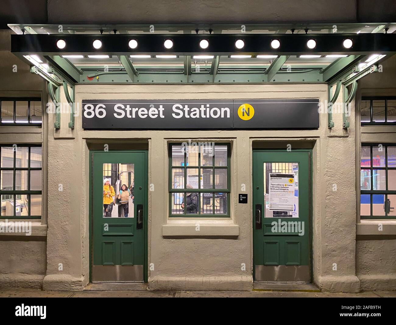 New York City November 15, 2019 86th Street Subway station along the