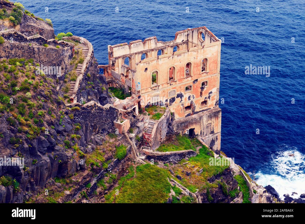 Ruine der Caasa Hamilton Teneriffa, Kanarische Inseln, Spanien Stock Photo