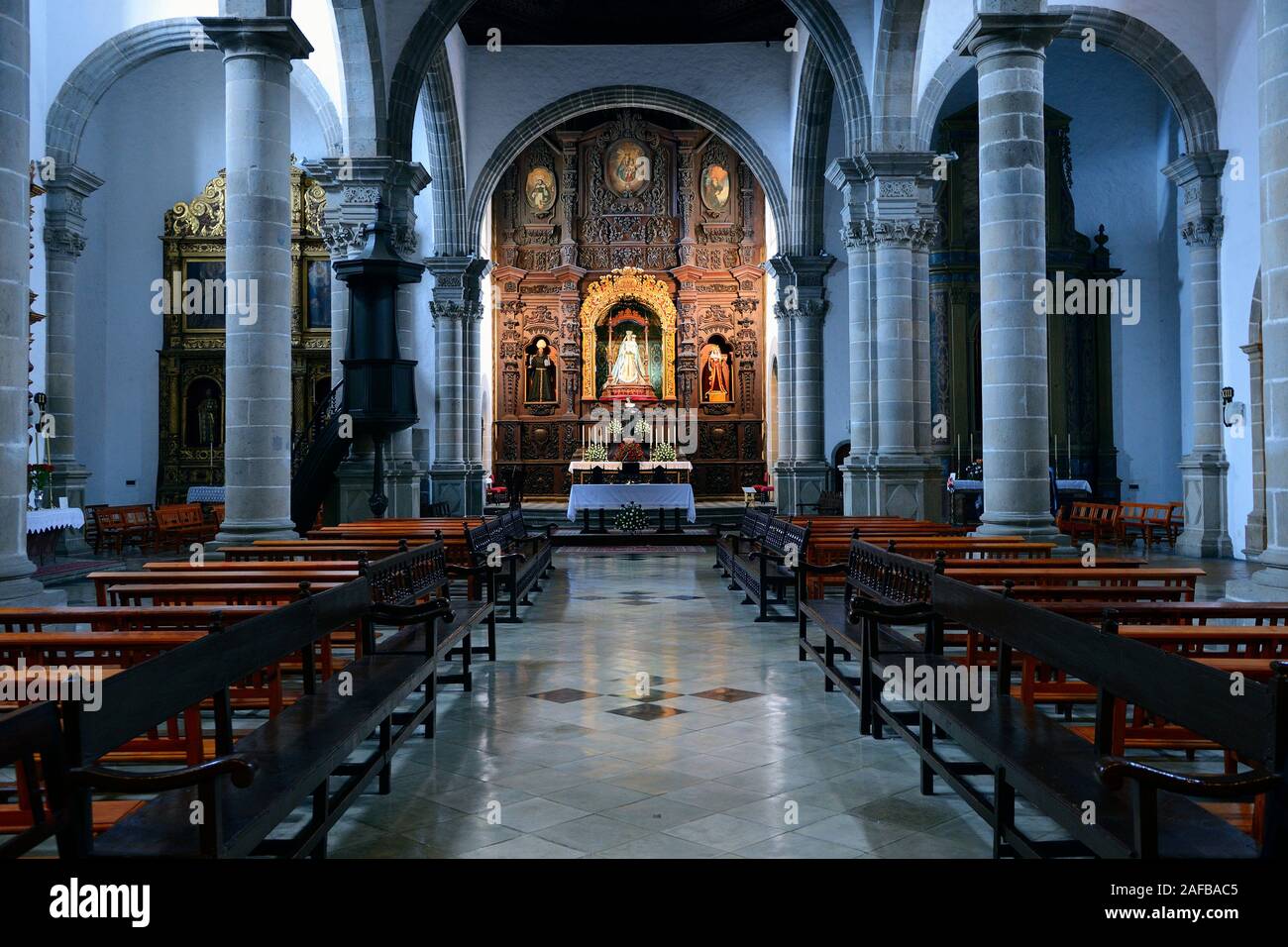 Ehemalige Klosterkirche San Agustin, La Orotava, Teneriffa, Kanarische Inseln, Spanien Stock Photo