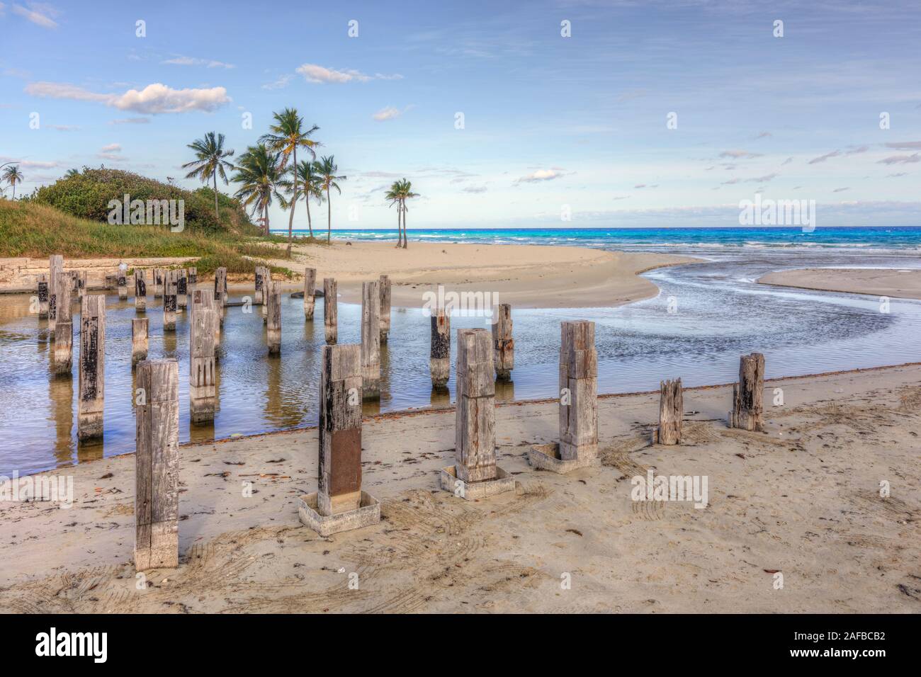 Playa Boca Ciega, Playas del Este, Havana, Cuba, North America Stock Photo