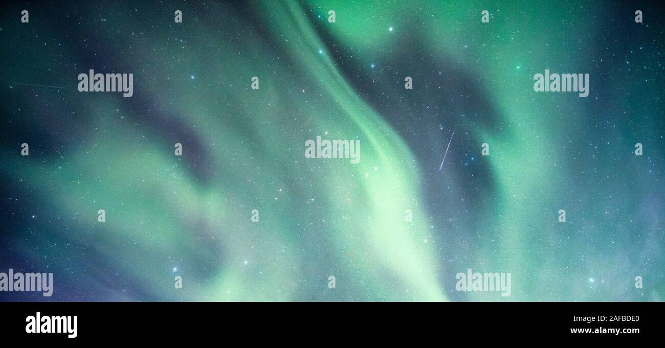Northern lights, Aurora borealis with starry in the night sky on arctic ...