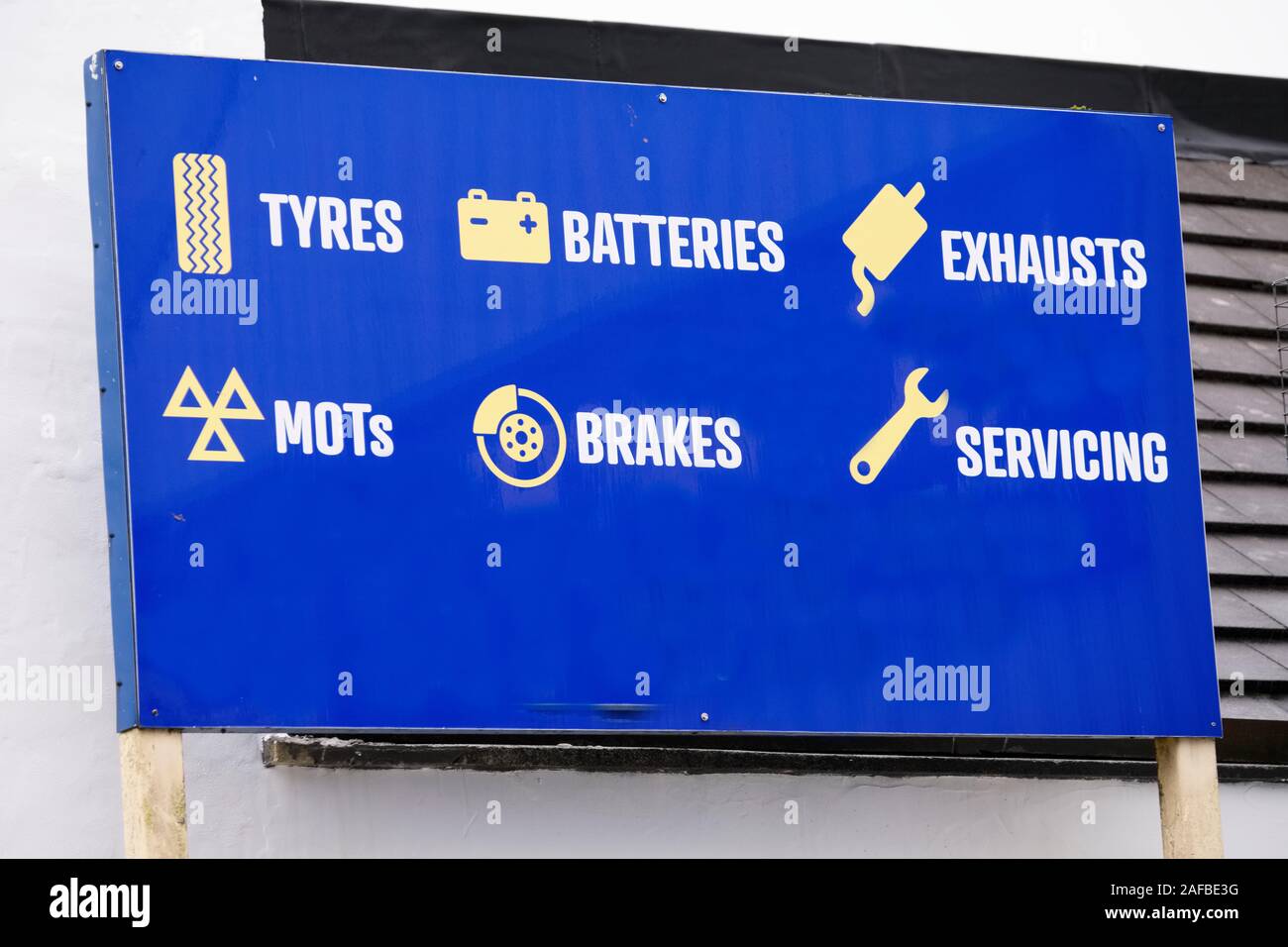 Batteries exhausts brakes and tyres hires stock photography and images