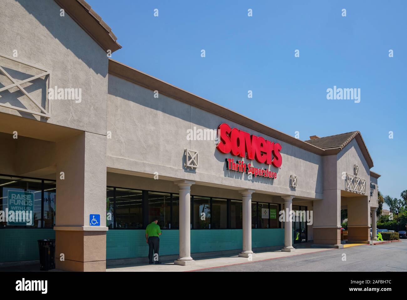 Los Angeles, APR 18: Exterior view of the Savers thrift store on APR 18 ...