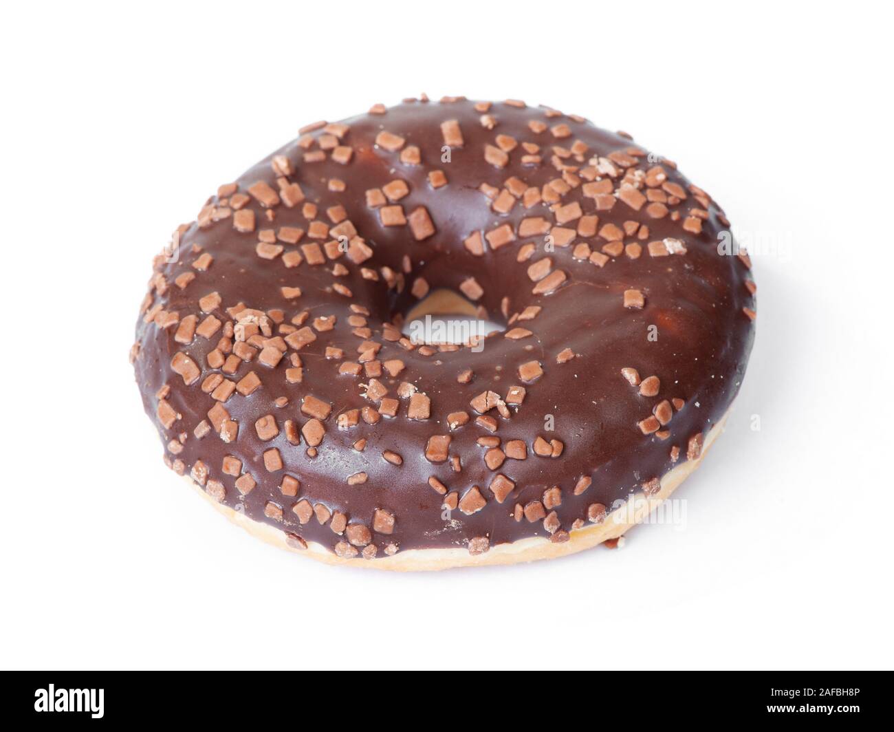 Sweet chocolate donut isolated on white background Stock Photo - Alamy