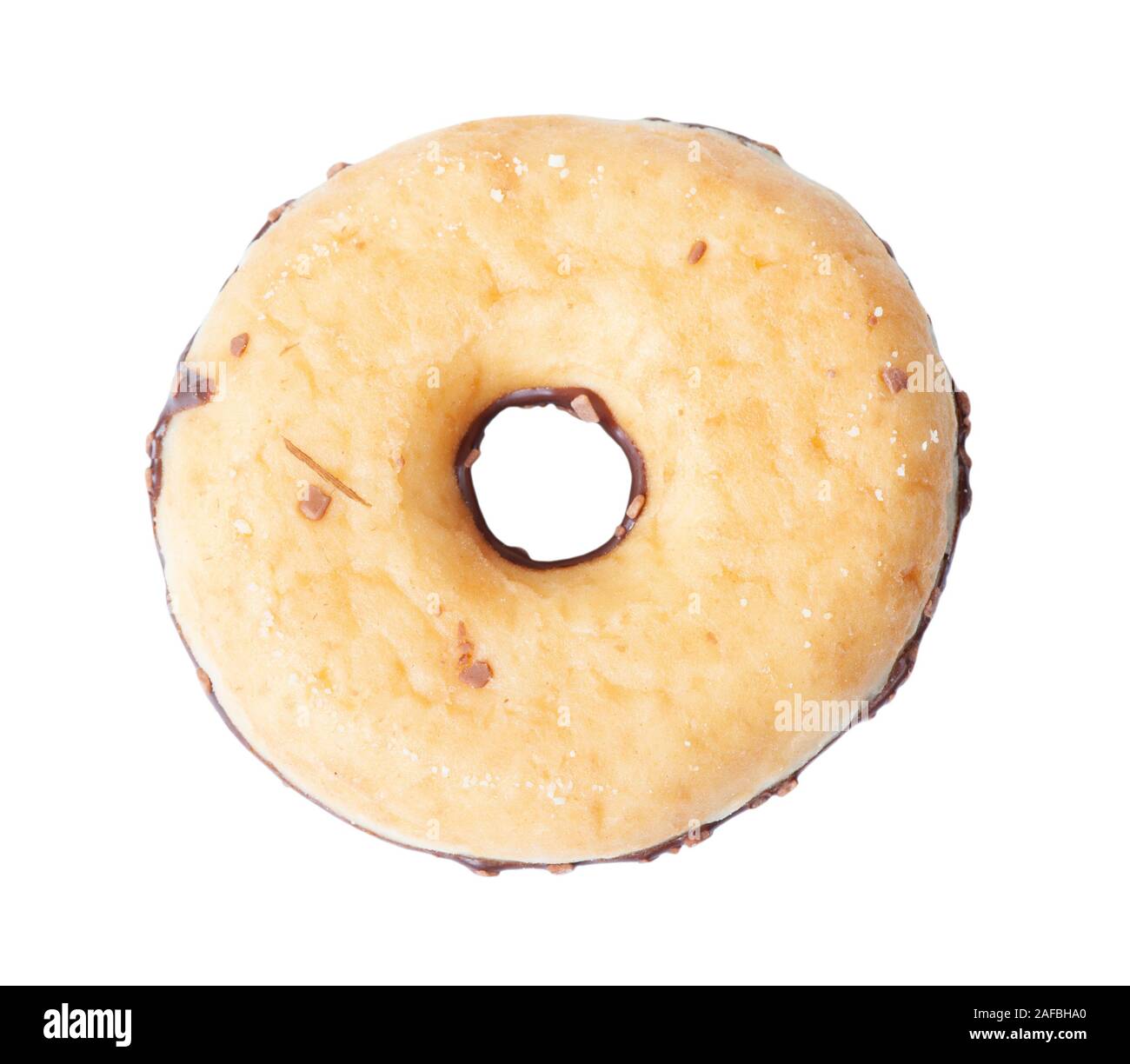 Sweet chocolate donut isolated on white background Stock Photo - Alamy
